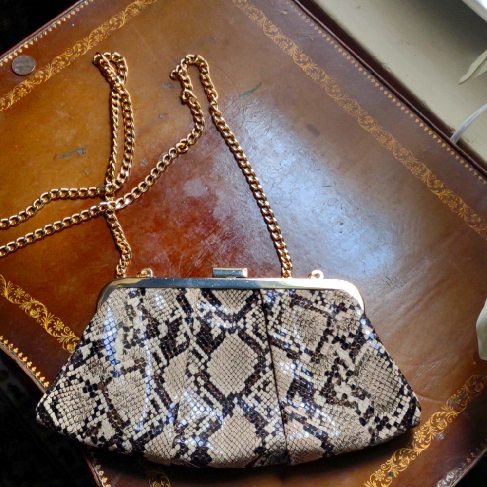 Nwot snakeskin design purse